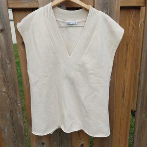 PLUSH ZARA Sleeveless V Neck Sweatshirt Size M Men's NWOT